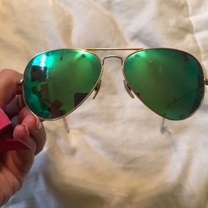 Ray-Ban Aviator Flash Lenses Mirror Green/Blue